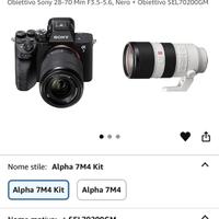 Sony Alpha 7 IV Kit Sony 28-70  Obi. SEL70200GM
