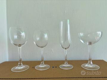 Servizio da 48 bicchieri in cristallo