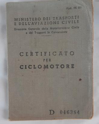 Libretto Originale Lambretta J 50
