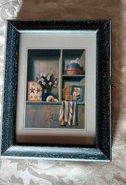 PORTA CHIAVI  DA PARETE IN LEGNO COL.VERDE 5 GANCI