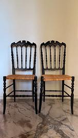 No.2 Coppie di sedie chiavarine con archetti