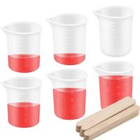 NUOVO 100 ml 6 Pezzi Misurini in Silicone per Resi
