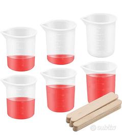 NUOVO 100 ml 6 Pezzi Misurini in Silicone per Resi