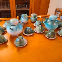 Servizio da tè artigianale ungherese in ceramica