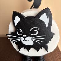 Gattino porta rotolo decorativo stampa 3D bicolore