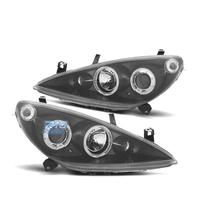 FARI PEUGEOT 307 01-05 ANGEL EYES FONDO NERO H7 H1