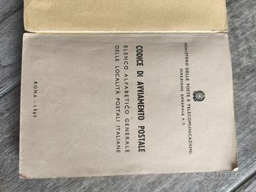 libro codici avviamento postale 1967