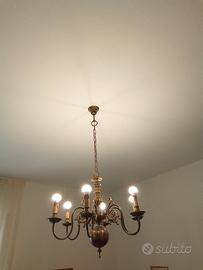 lampadario in ottone 