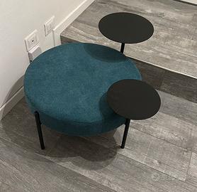 Pouf rotondo petrolio marchio Deghi