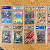 Lotto carte pokemon gradate