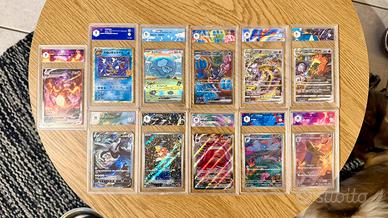 Lotto carte pokemon gradate
