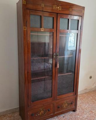 Libreria vetrina antica Liberty fine '800 – legno 