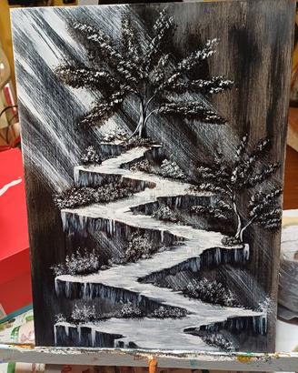 Dipinto Acrilico Originale - "Il Sentiero Infinito