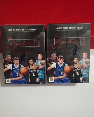 2 Box topps nba signature value