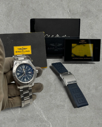 Breitling Colt 44MM Blu Dial Con Card Ref. A74388