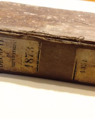 Libro Antico "leggi e decreti" 1873