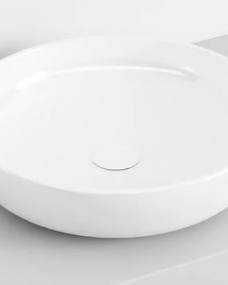Shui lavabo d'appoggio bianco lucido 
