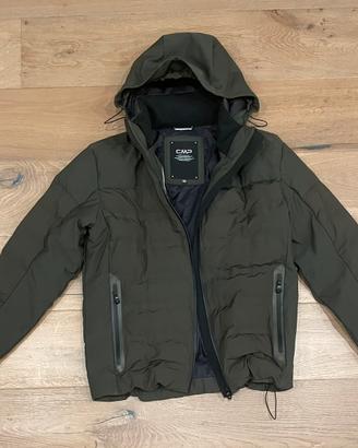 Giacca piumino CMP verde militare con cappuccio