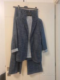 completo donna jeans cotone