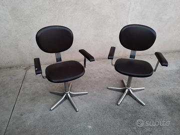 2 poltrone ufficio girevoli anni 70