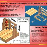 Progetto pantografo MINI FRESA CNC 3ASSI Portatile