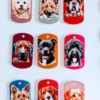 Medagliette personalizzate cane Natale 