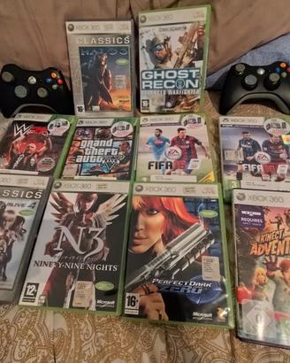 Xbox 360 + kincet+46 Games + 2 Controller+ 