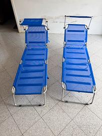 N.2 lettini da mare in alluminio