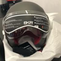 Casco jet BKR J302 Titanio XS