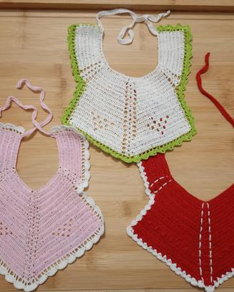 bavaglini fatti all'uncinetto 