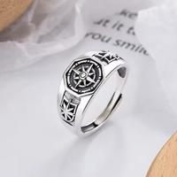Anello Gotico Hip Hop Portafortuna Stella bussola