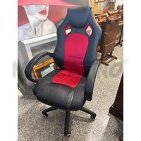 POLTRONA GAMING NERA/ROSSA BRACCIOLO DA RIV