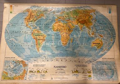 Cartine vintage mondo e lombardia