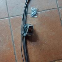 Supporto a braccetti inox per tenda doccia 