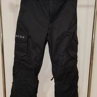 pantaloni  neve snowboard Burton neri uomo XS 
