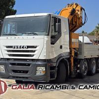 Iveco Stralis 480 4 assi cassone fisso + gru Effer