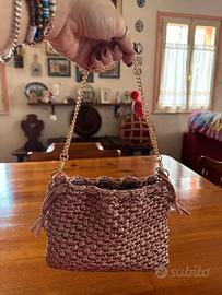 Mini Pouch Bag Luxury stile Bottega in fettuccia r