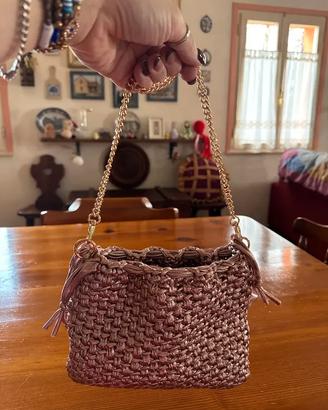 Mini Pouch Bag Luxury stile Bottega in fettuccia r