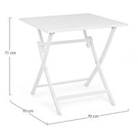 Tavoli pieghevoli elin 70x70 bianco