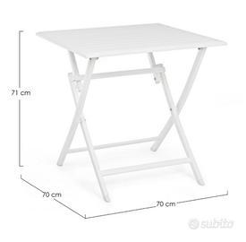 Tavoli pieghevoli elin 70x70 bianco