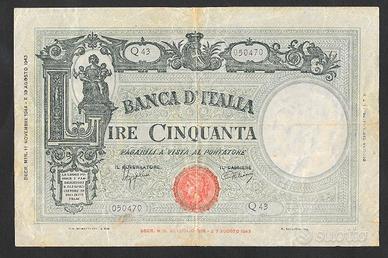 Banconota 50 lire Repubblica Sociale 1944