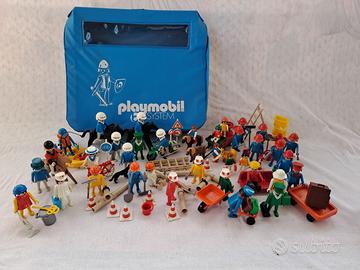 playmobil valigia custodia 16x lotto set vintage