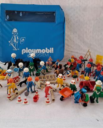 playmobil valigia custodia 16x lotto set vintage
