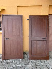 Porta effetto legno aluminio