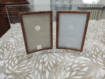 Cornice in vetro e legno, per foto 14 x 9 cm