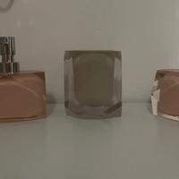 Set di accessori da bagno GEDY in resina rosa