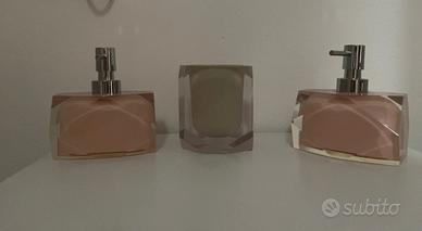 Set di accessori da bagno GEDY in resina rosa