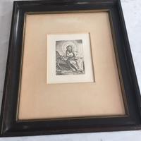 Incisione Annibale Carracci con cornice Impero