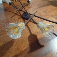Lampadario in ferro battuto 