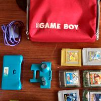 gameboy color originale con scatola giochi e acces